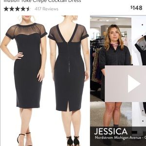 Maggy London illusion sheer dress